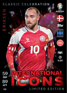 Christian Eriksen Denmark Topps Match Attax EURO 2024 International Icon Limited Edition #IILE2